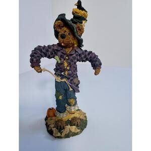 Boyds Bears Folkstone Edgar Scarecrow Figurine Style 2888 Year 2000 Halloween